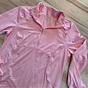 Avia Pink Heather Quarter-Zip Athletic Pullover